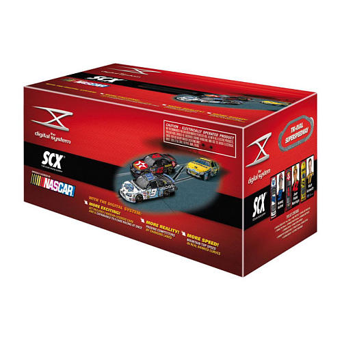 ტრასა 3 მანქანის შეჯიბრებისათვის - SCX Nascar Digital Slot Car Set