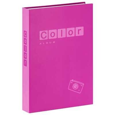 Album photo à pochettes avec mémo COLOR - 100 pages blanches - 300 photos - Couverture Violette 22,5x32,5cm