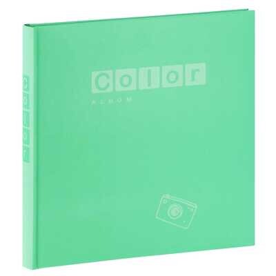 Album photo traditionnel PERGAMIN COLOR - 40 pages blanches + feuillets cristal - 80 photos - Couverture verte 24.5x25cm