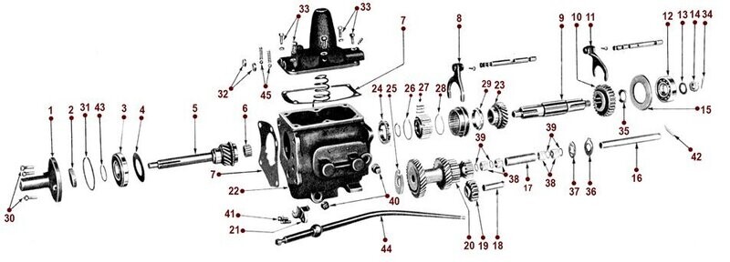 T90 - Transmission - Exploded View - Drawing for Information Only