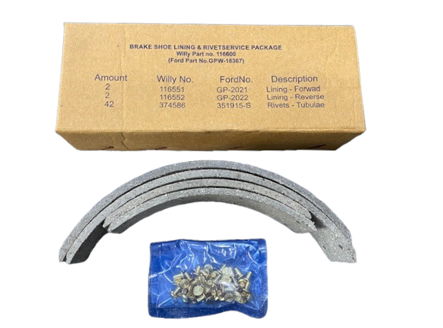 Brake Shoe Linings with Rivets
