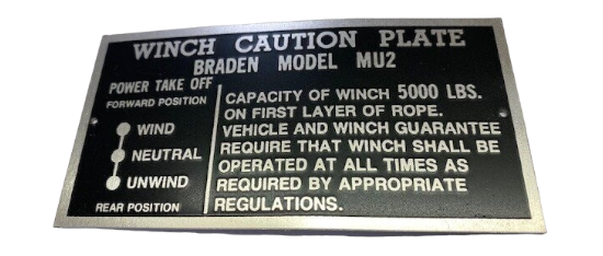 Zinc Winch Plate
