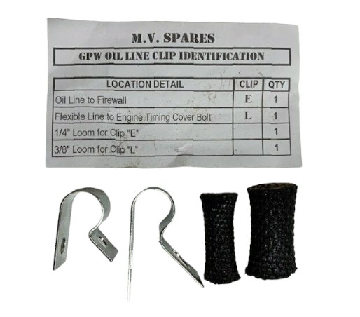 Oil Line Clip Set - Ford GPW