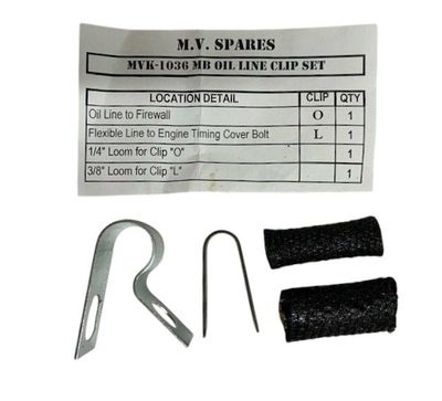 Oil Line Clip Set - Willys MB