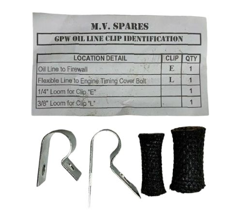 Oil Line Clip Set - Ford GPW Oil Line Clip Set - Ford GPW