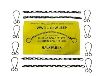 Top Bow and Windscreen Chain and Ring Assembly - Ford GPW Top Bow and Windscreen Chain and Ring Assembly - Ford GPW