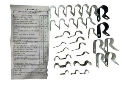 Wiring Clip Set - Ford GPW - Scripted Wiring Clip Set - Ford GPW - Scripted