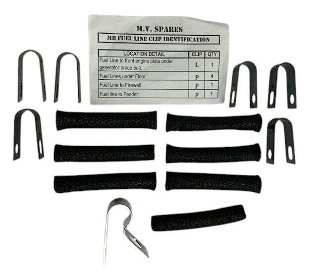 Fuel Line Clip Set - Willys MB