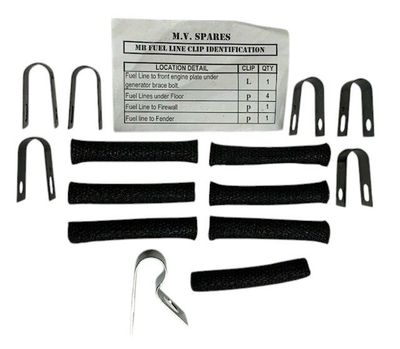 Fuel Line Clip Set - Willys MB