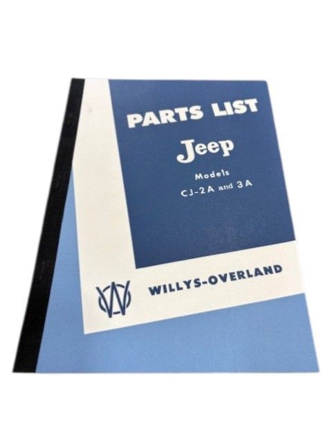 CJ2-A & 3A Jeep Parts List