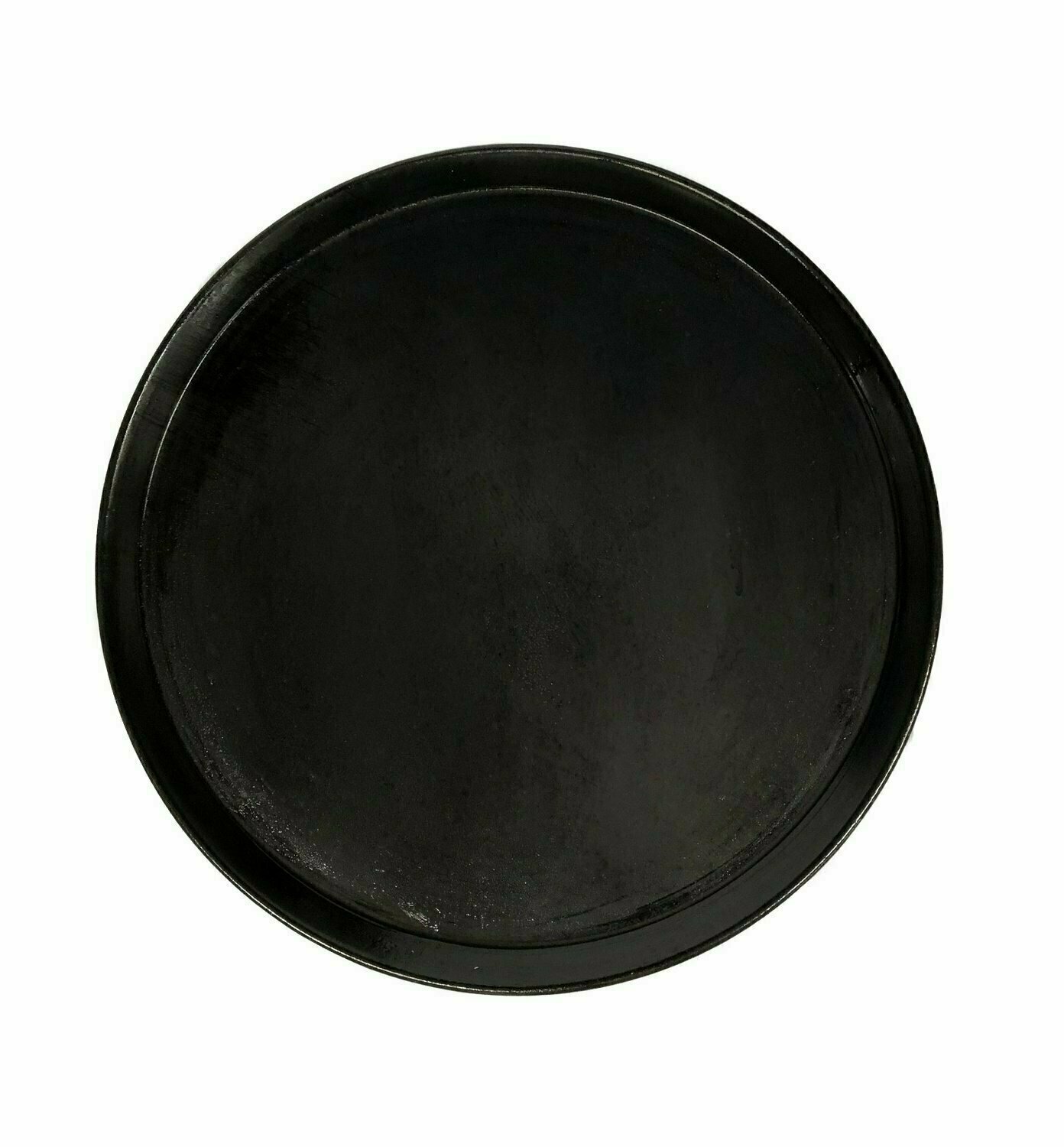 14&quot; Black Steel Pizza Tray Plain