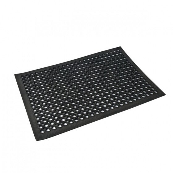 Bar/Kitchen Anti Slip/Fatigue Rubber Mat Black 1550 x 930mm