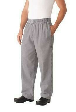 Small Check Baggy Chef Pants