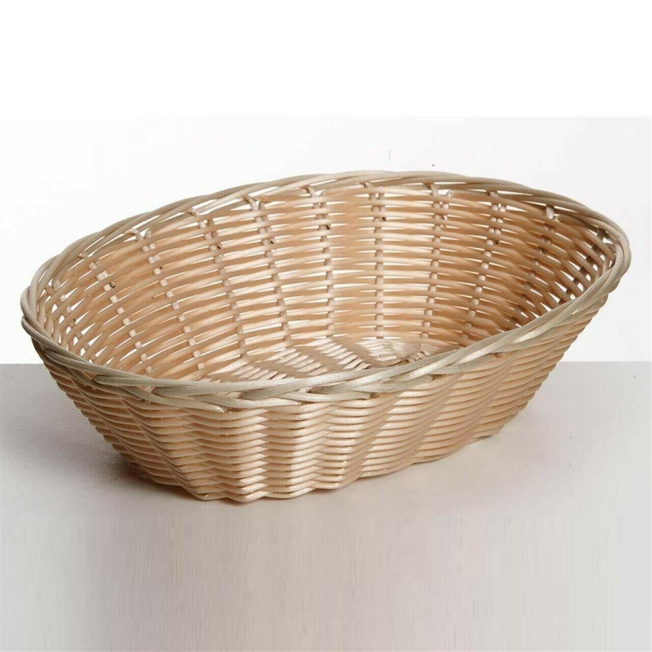 Plastic Ratten Bread Basket Oval 230mm