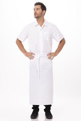 Chefworks White 3/4 Bar Apron