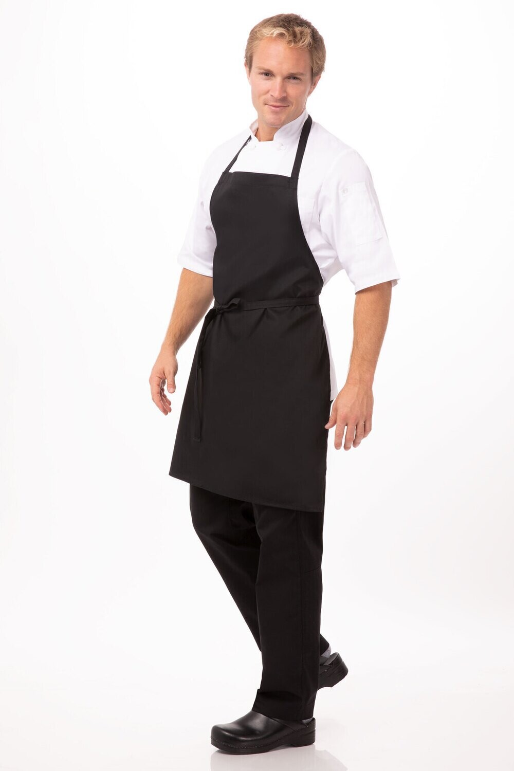 Chefworks Black Bib Apron 33" x 28"
