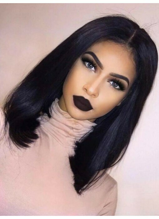 In-Stock Light Yaki Bob Style Full Lace Wig