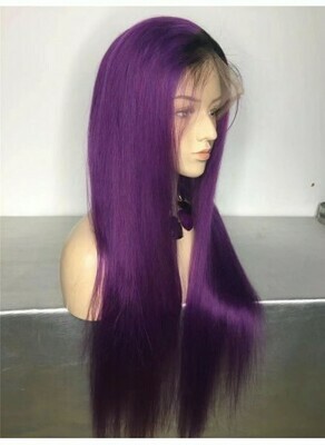 In-Stock Virgin Remy Hair Purple Spice Full Lace Wig