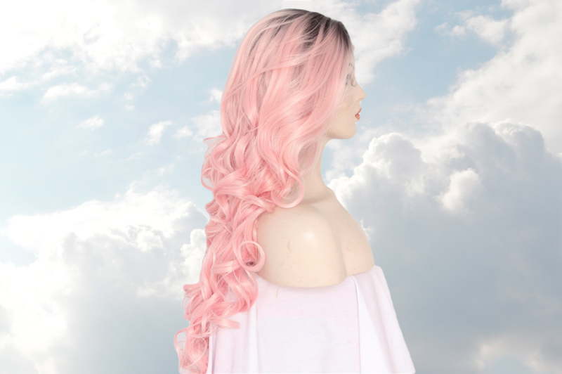 Pink Ombre - Custom Pink Ombre Human Hair Full Lace Wig