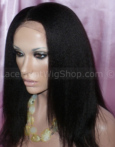 In-Stock Virgin Remy Hair Italian Yaki Full Lace Wig