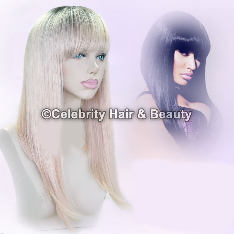 Venus Straight Long Bob with Bangs Custom Lace Wig