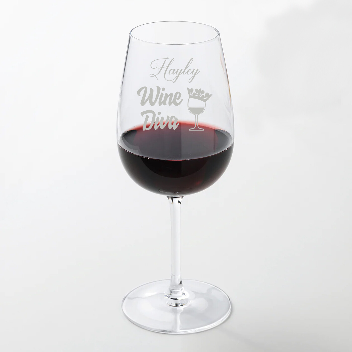 Fun Personalised &quot;Wine Diva&quot; Large 49cl wine glass glass. Great Birthday and Christmas Gift for a Friend or loved one. WGB78