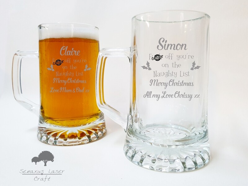Personalised stern tankard, great for wedding, birthday, christmas gifts. LTA64