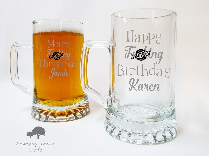 Personalised stern tankard, great for wedding, birthday, christmas gifts. LTA60