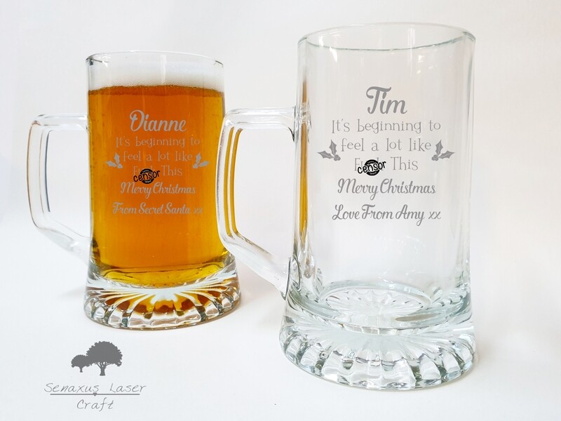 Personalised stern tankard, great for wedding, birthday, christmas gifts. LTA65