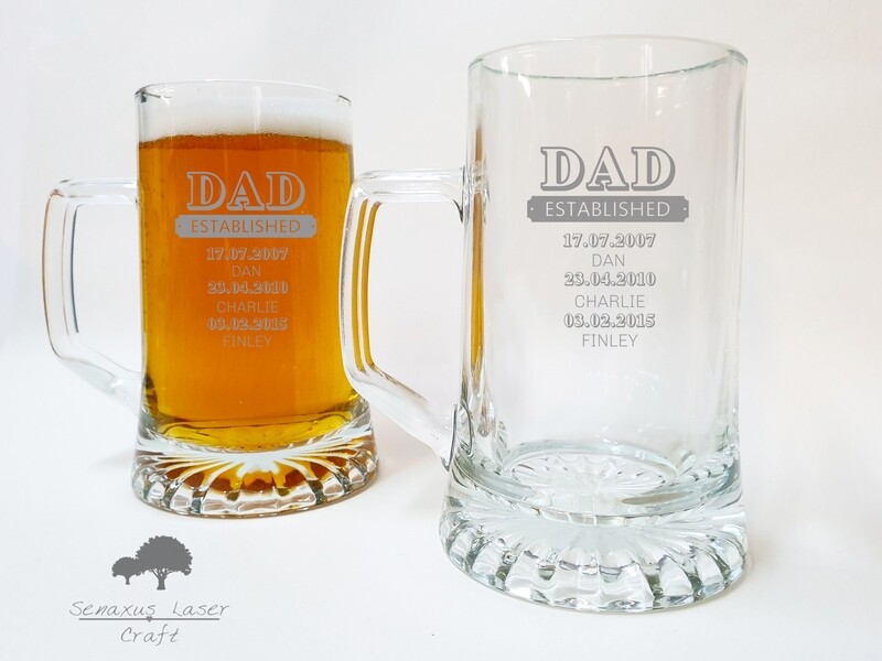 Personalised stern tankard, great for wedding, birthday, christmas gifts. LTA79