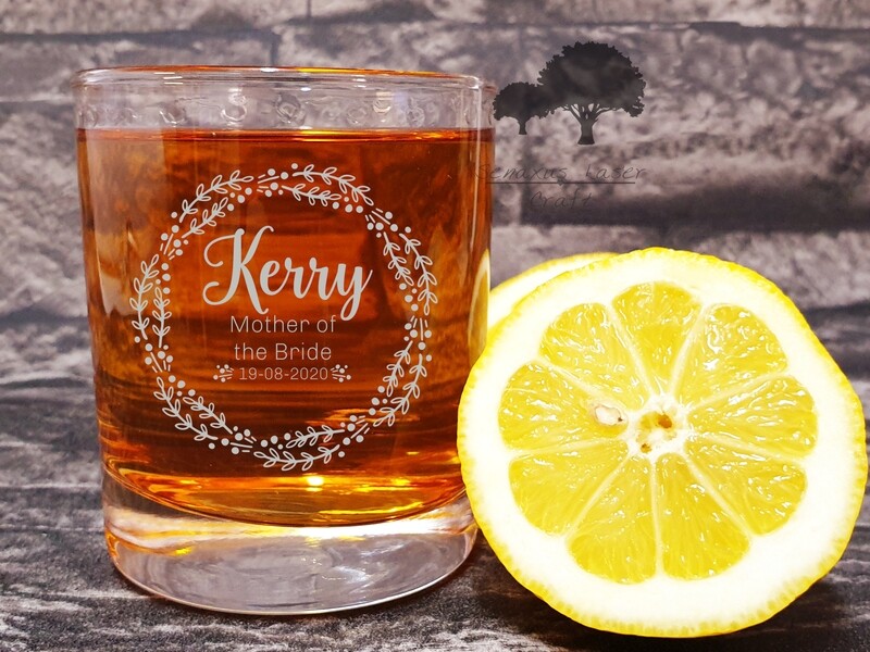 Personalised 10 oz Whiskey Glass Tumbler Perfect Wedding gift Great for Ushers, Best Men, Father Of The Groom, Bridesmaid ,Bridal or Stag Party. WTA3