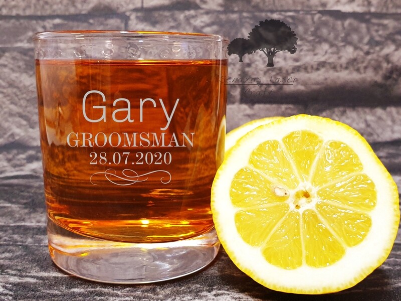 Personalised 10 oz Whiskey Glass Tumbler Perfect Wedding gift Great for Ushers, Best Men, Father Of The Groom, Bridesmaid ,Bridal or Stag Party. WTA7