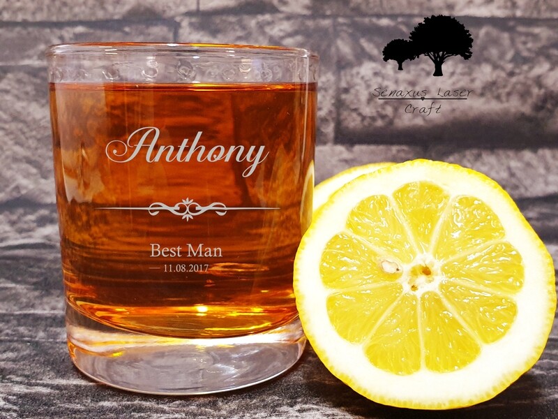 Personalised 10 oz Whiskey Glass Tumbler Perfect Wedding gift Great for Ushers, Best Men, Father Of The Groom, Bridesmaid ,Bridal or Stag Party. WTA46