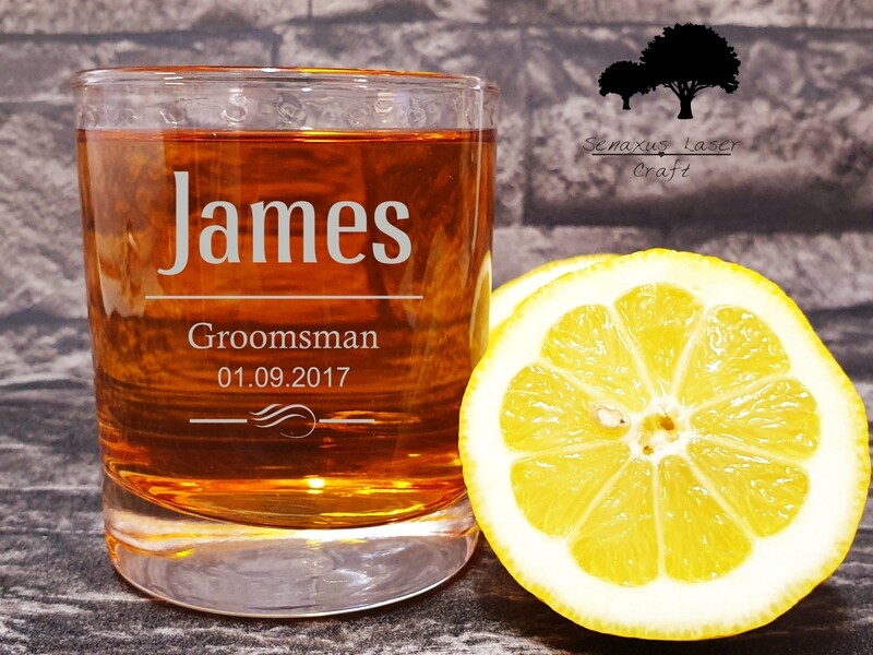Fun Personalised &quot;Wedding Favour&quot; 10 oz Whiskey/spirit Glass. for best man, groomsman, Father of the bride etc. WTA50