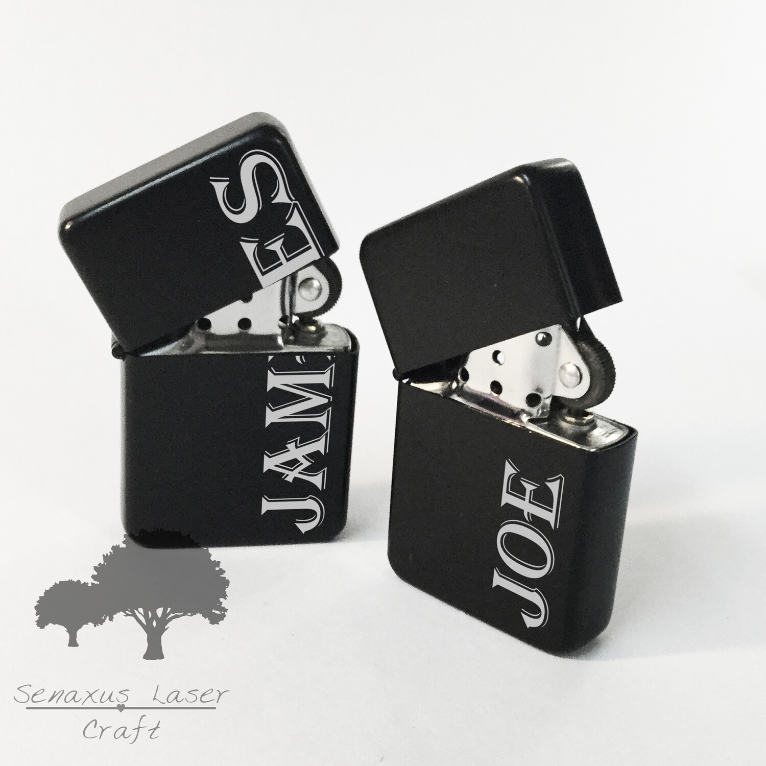 Personalised engraved Silver Wedding Party gift lighter in tin. With free engraving SLTR20