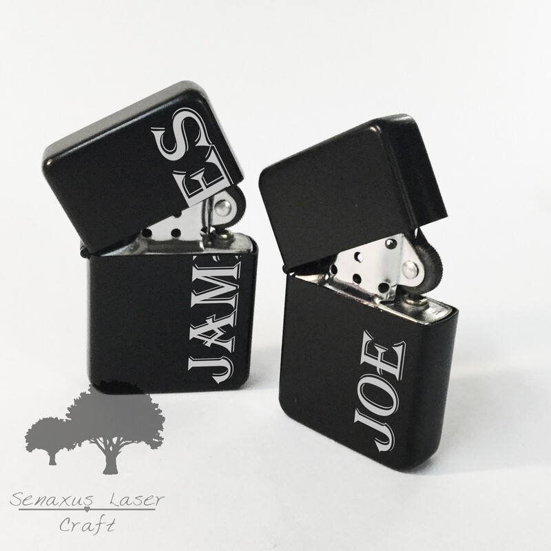 Personalised engraved Silver Wedding Party gift lighter in tin. With free engraving SLTR20