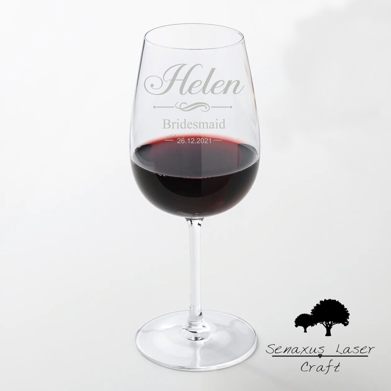 Stunning Personalised Unique Bar Design 49cl wine glass. Great Wedding, Birthday Gift for All occasions.