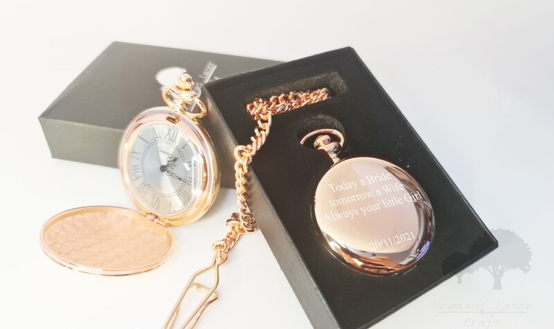 Personalised wedding gift Black Pocket Watch groom/bride party favours RGPW9