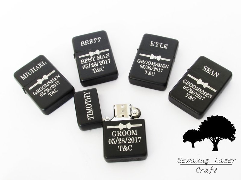 1 Personalised Engraved Lighter, Perfect for any wedding role. lgt4
