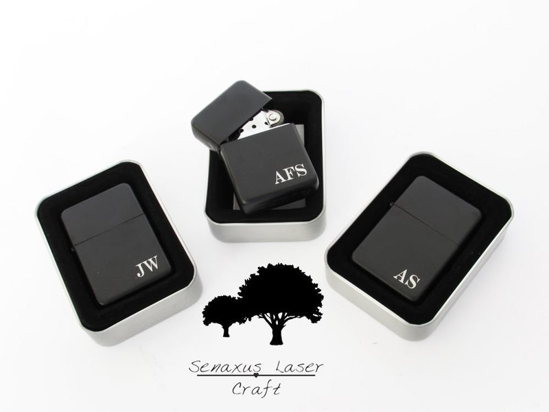 Personalised engraved Grooms party gift lighter in Tin. Free engraving LTR5