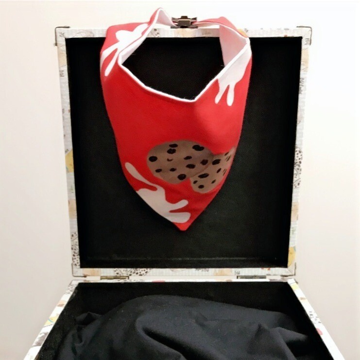 Milk &amp; Cookies Hand-Painted Bandana
