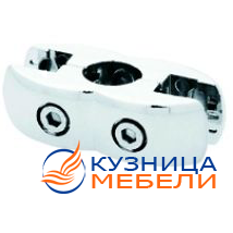 Соединительный узел для ДСП/стекла двойной (без вкладыша арт.552)