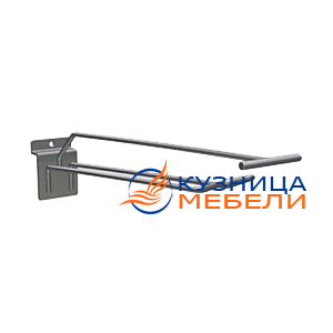 Крючок двойной хромированный с ценникодержателем