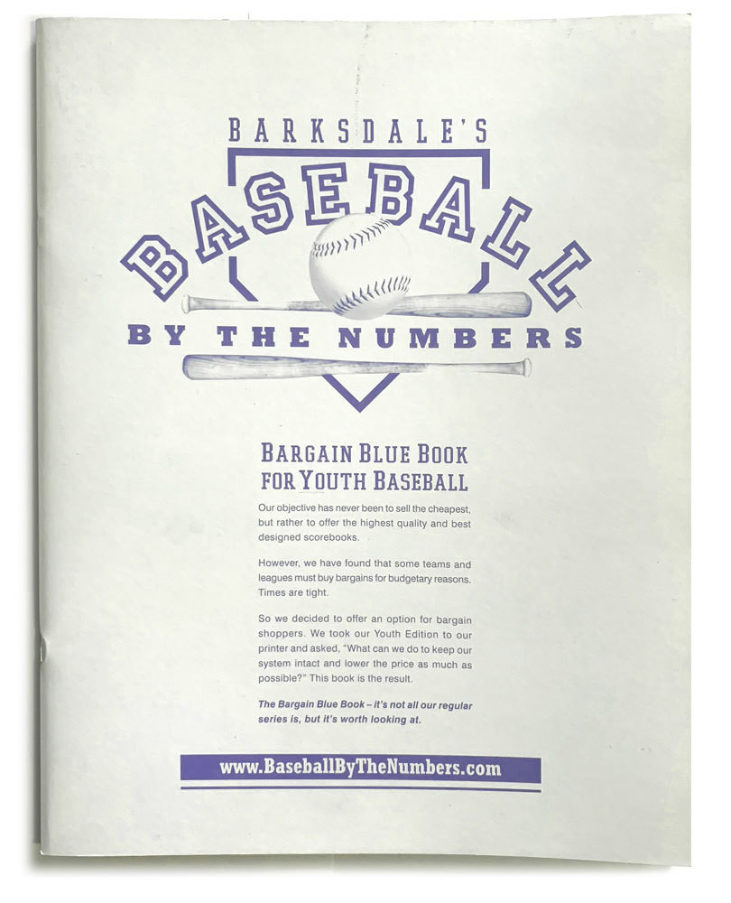 Bargain Blue Book for Youth Baseball Bargain Blue Book for Youth Baseball