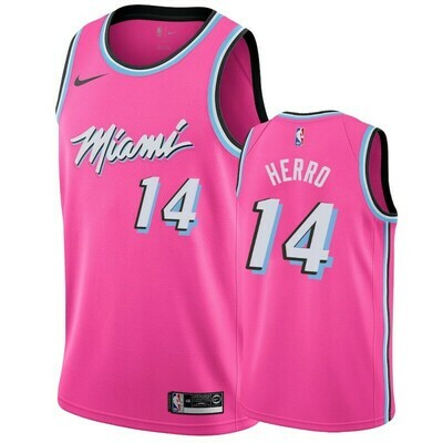 Camiseta Regata Esportiva Basquete NBA Miami Heat City Edition Vice pink Wade #14