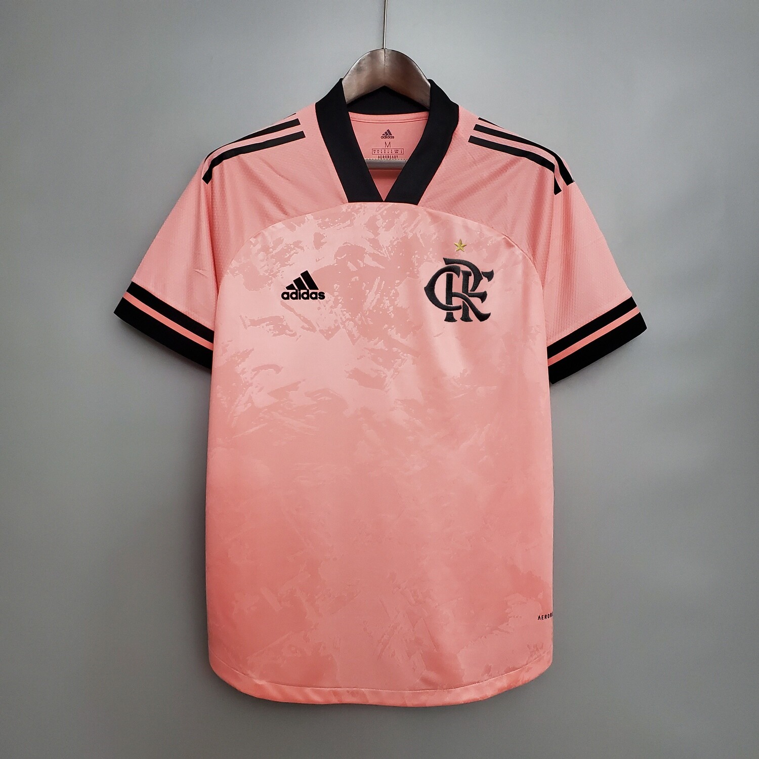 Camisa Flamengo Outubro Rosa 20/21  Torcedor Adidas Masculina - Rosa e Preto Pronta Entrega