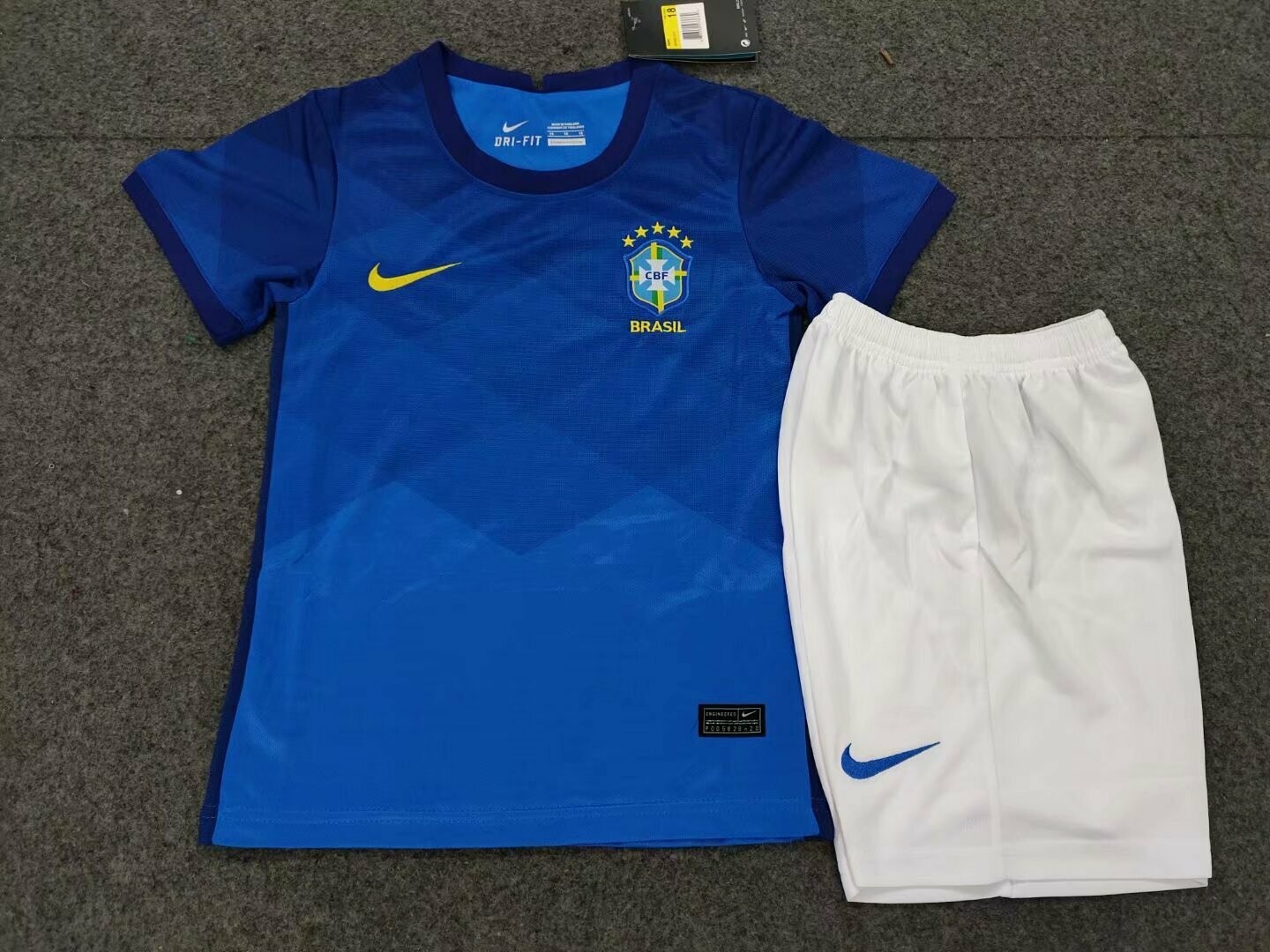 kit Camisa Seleção Brasileira Infantil 2020/2021 Uniforme 2