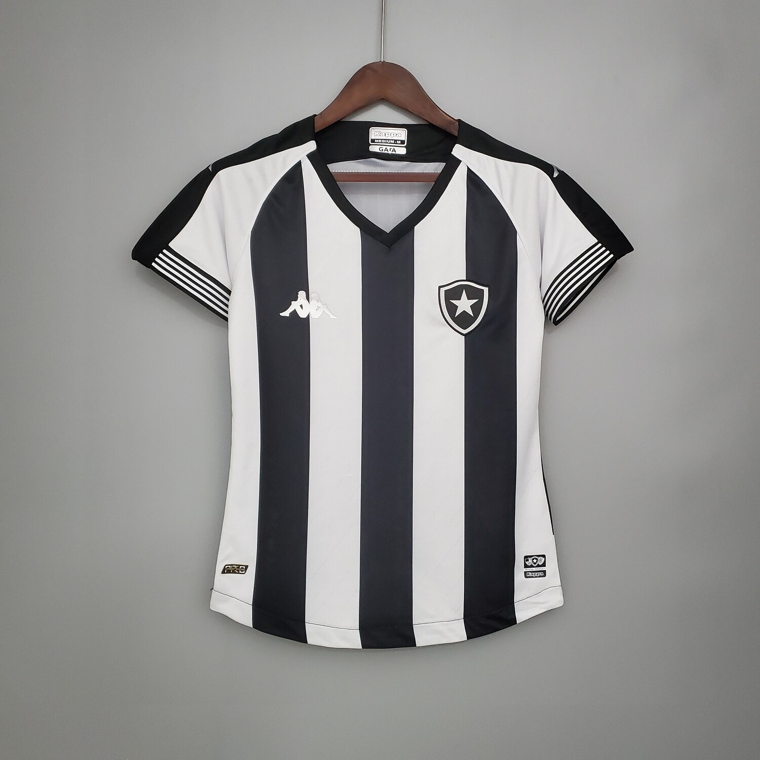 Camisa Botafogo I 19/20 Torcedor Kappa Feminina Preto e Branco