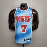 Regata NBA Brooklyn Nets DURANT # 7 Retro Edição Limitada Azul