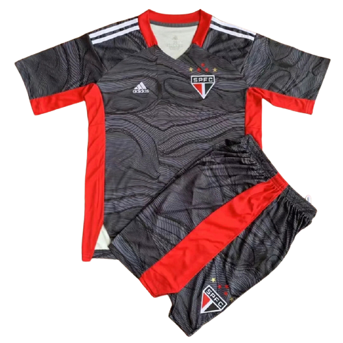 kit Camisa de Goleiro São Paulo I 21/22  Torcedor Adidas Infantil + Short